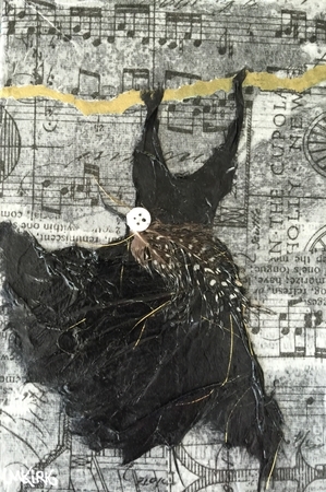 Black Fairy Dress with Feather, SOLD