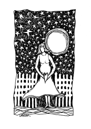 Full Moon Birthing SOLD