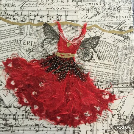 Red Fairy Dress Dancing with Love SOLD